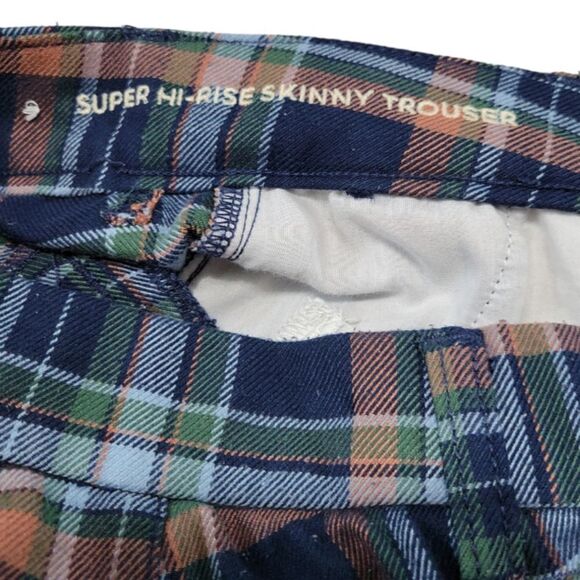 American Eagle Pants Size 4 W28" x L27" Super Hi-Rise Skinny Trouser Plaid Pants - Picture 7 of 7